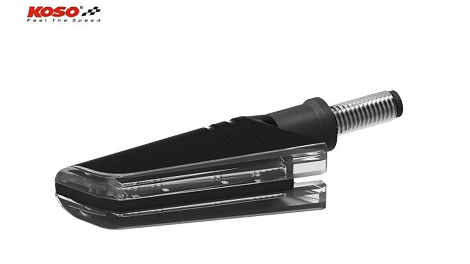 2 Schwarze LED Mini Blinker Koso Shadow Motorrad smoked LED signals indicators - Bild 1 von 1