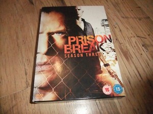(-0-) DVD PRISON BREAK 3 -  CARD COVER OUTER  - 4  DISCS EXCELLENT CONDITION