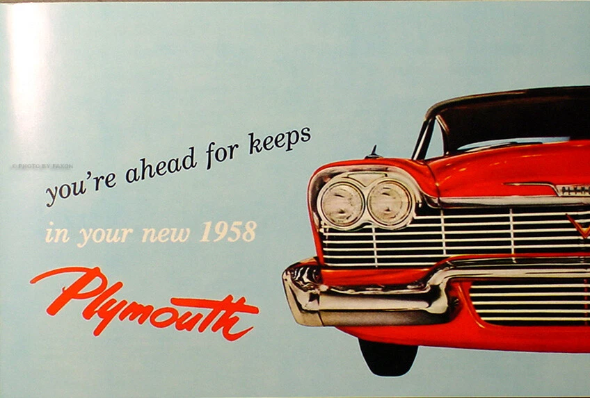 Manuale Del Proprietario Plymouth 1958 NUOVO! - Immagine 1 di 1
