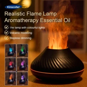 Colorful Flame Aromatherapy Humidifier Cool Mist Maker 130ml USB - Picture 1 of 10