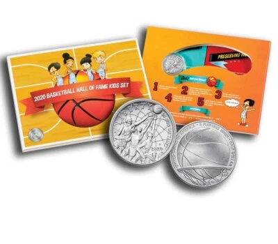 2020 Basketball Hall of Fame Kids Coin Set Enhanced UNC Half Dollar New - Image 1 of 3