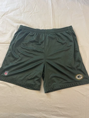 Green Bay Packers Men's Reebok On Field Team Issued Warm-Up Shorts Green 2XL Cover
