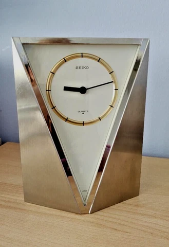 Vintage Seiko Quartz Mantel Desk Table Clock QQZ472S 21201A Japan Rare!!! Cover