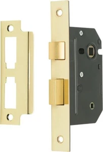 Sterling MLB325 2.5-inch/65mm 3-Lever Bathroom Sashlock - Brass - Picture 1 of 7