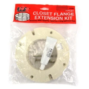 NUEVO Kit de extensión espaciador de anillo de brida de armario de inodoro Bruco CF300 3 piezas 3-1/4" - Imagen 1 de 4