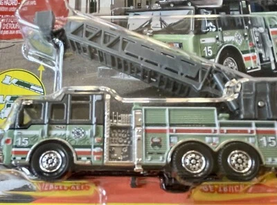 2024- Matchbox Working Rigs Pierce Velocity Ariel Platform Fire Truck -Green - Image 1 of 4