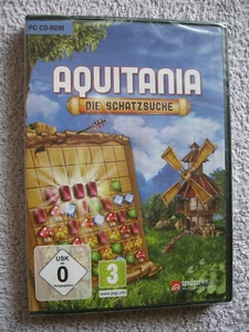 PC CD Rom Spiel Aquitania Die Schatzsuche Neu OVP Match 3 Puzzle - Picture 1 of 2