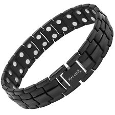 MagnetRX® Ultra Strength Magnetic Therapy Bracelet for Men (Black)