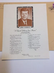 1963 Entrega especial del cielo Presidente John F Kennedy Reimpresión Kansas Times - Imagen 1 de 5
