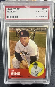1963 Topps #176 Jim King Washington Senators PSA 6 - Bild 1 von 2