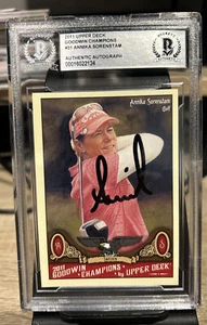 Annika Sorenstam #21 signed autograph auto 2011 Upper Deck Goodwin Champions BAS - Picture 1 of 1