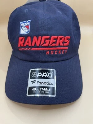 New York Rangers Mens cap hat Fanatics NHL Authentic Pro Adjustable Hat blue new Foto 1 de 4