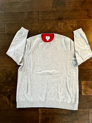 Brooks Brothers мужской XL серый с красной подкладкой флисовый свитер - Изображение 1 из 4