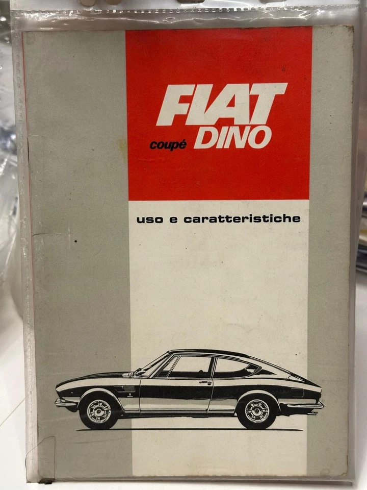 ORIGINALE !!! Libretto uso e manutenzione FIAT Coupè Dino - Immagine 1 di 1