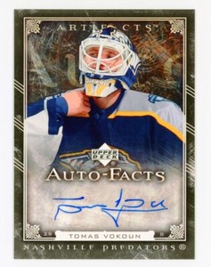 2006-07 Upper Deck Artifacts Auto-Facts TOMAS VOKOUN