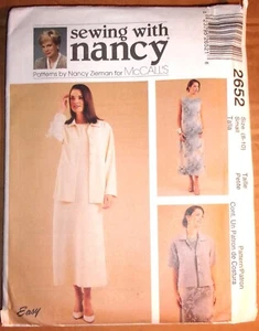 McCall's Misses Kleid & Jacke Nähen mit Nancy Muster 2652 UNGESCHNITTEN Small 8-10 - Bild 1 von 2