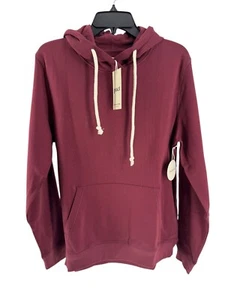Pact Unisex Raisin Red Organic Cotton One For All Hooide Sweatshirt Small NEW - Picture 1 of 5