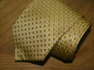 NEW WT JOS A BANK TIE 100% HEAVY SILK YELLOW PURPLE STARS #095 - Picture 1 of 5