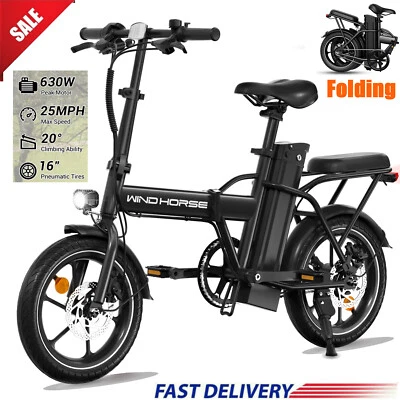 Folding Electric Bike 630W 35Miles Long Range Commuter Bicycle UL 2849 Certified - Image 1 of 4