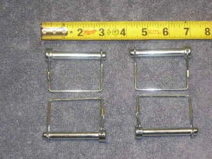 4ea Quality Carbon Steel Safety Pin Snap Square Shape Double Wire Lock 3/8 dia - Picture 1 of 8