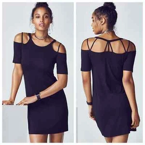 Fabletics Sunburst Dress Black Strappy Mini S - Picture 1 of 11
