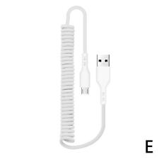 Retractable Spring Coiled USB 2.0 A Male to USB C Type C Data Charging Cable Hot
