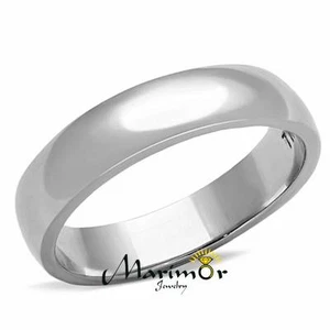 4.4mm CLÁSICO ACERO INOXIDABLE 316, ALTO PULIDO UNISEX ANILLO DE BODA TALLAS 5-13 - Imagen 1 de 7