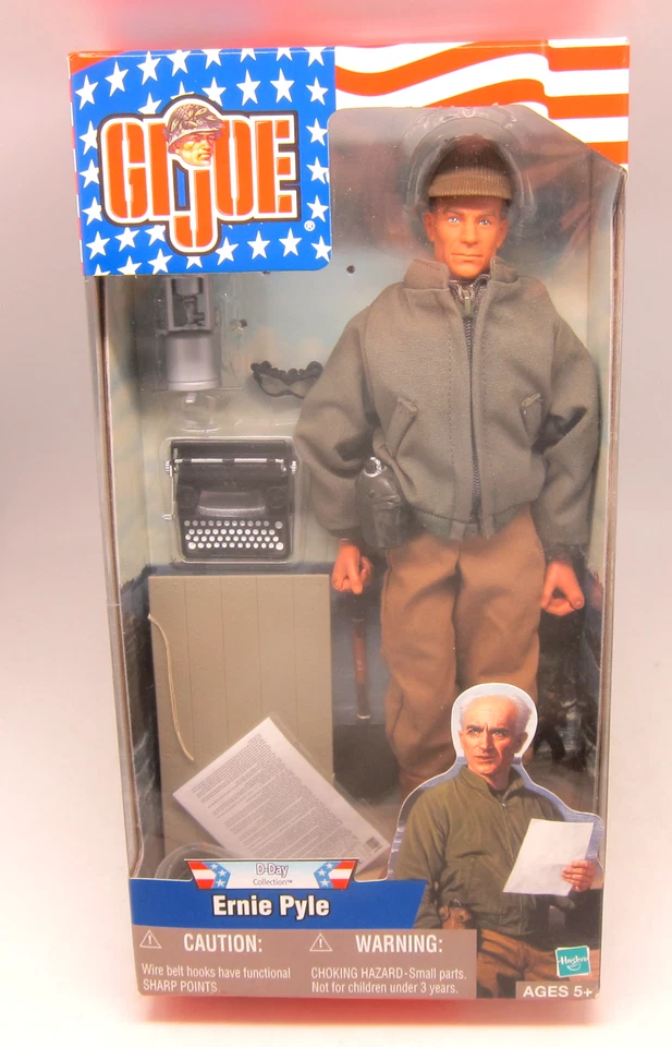 2001 Hasbro Gi Joe D-day Collection Ernie Pyle Action Figure NRFB 81783