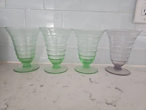 Vintage Set of (4) PRINCESS HOUSE CRYSTAL DISHES 6141 Pastel Parfait Glass - Picture 1 of 4