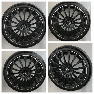 Original 2025 21" Mercedes S63 AMG S580 Black OEM Wheels Rims Tires ($4485-obo) - Image 1 of 4