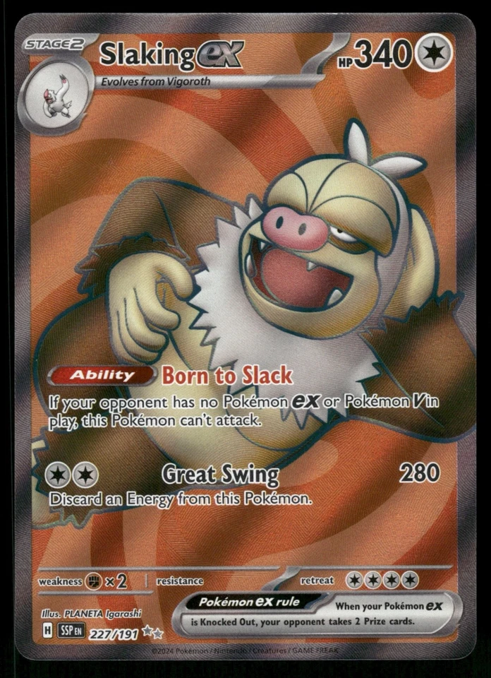 Slaking ex - 227/191 SSP SV08: Surging Sparks Holo NM - Image 1 of 2