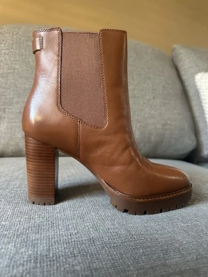 Botas de cuero marrón para mujer 7,5 Lauren de Ralph Lauren Foto 1 de 4