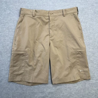 Nike Golf Shorts Mens 30 Khaki Beige Cargo Dri Fit Performance Bermudas Travel - Image 1 of 4