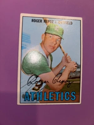 1967 Topps #416 A’s Roger Repoz Baseball Card - Image 1 of 2