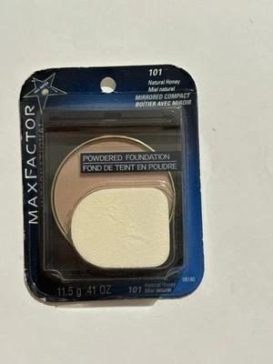 Max Factor Powdered Foundation Mirrored Compact 101 Natural Honey New Rare! - Image 1 of 4
