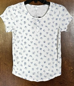 Floral blau und weiß Mädchen XXL (16/18) Art Class Top TShirt gerippt Neu mit Etikett - Bild 1 von 13