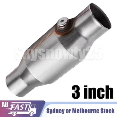 3" Inch Sports Cat Catalytic Converter High Flow 200 Cell Universal Stainless A - image 1 of 4