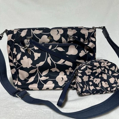 KATE SPADE BABY Jae Garden Vine Nightcap Multi And Cosmetic Bag Never Worn - Image 1 of 4