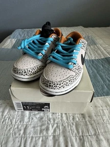 HF7841-001 Nike SB PS Dunk Low Pro Electric Safari Phantom Black Size 11 Kids - Picture 1 of 6