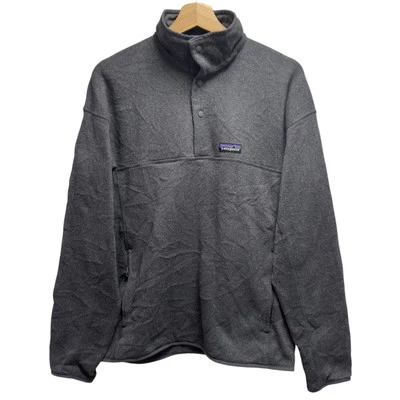 Patagonia Men's Size M Snap T Gray Fleece Pullover Polyester Sweater Jacket euc - Image 1 of 4