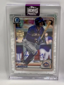 2025 Topps Archives RONNY MAURICIO RC Bowman Chrome ON CARD AUTO /50 - Picture 1 of 2