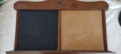 Vintage Message Chalk Board Blackboard Cork Board Americana Eagle Stars 1960s  - Image 1 of 4