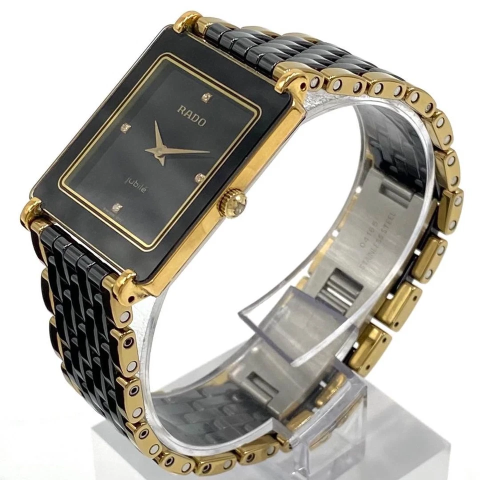 Rado Jubile 204.0356.3 4 件钻石陶瓷黑金 25 毫米近乎完好正品 — 第 1/4 张图片