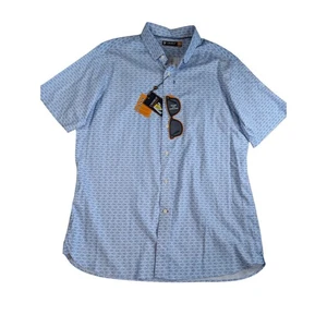 Camisa de rendimiento CREMIEUX ¡NUEVA CON ETIQUETAS! Pesca elástica absorbente azul/blanco grande para hombre - Imagen 1 de 8