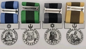 Lot of 4 Unique runDisney Star Wars Epic Battles Medals - Hoth Endor Yavin - Picture 1 of 8