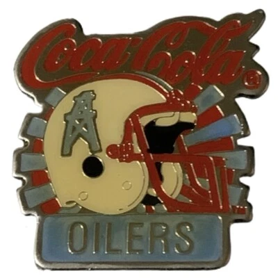 Vintage Coca-Cola NFL Houston Oilers Helmet Souvenir Pin - Image 1 of 2