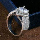 Cut Rings Size Round Luxury White 44357 Wedding Sapphire Women Ring