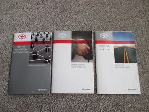 2014 Toyota Sienna Booklets. Factory Navigation System Maintenace Warranty Guide - Picture 1 of 2