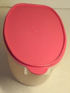 Vintage TUPPERWARE Frosted Roast Flavor Saver Ham Turkey Container And Pink Lid - Picture 1 of 22