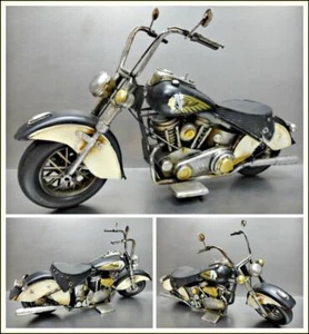 Rustic Vintage Indian Motorcycle Biker Choppers METAL SCULPTURE FIGURINE DECOR - Picture 1 of 7